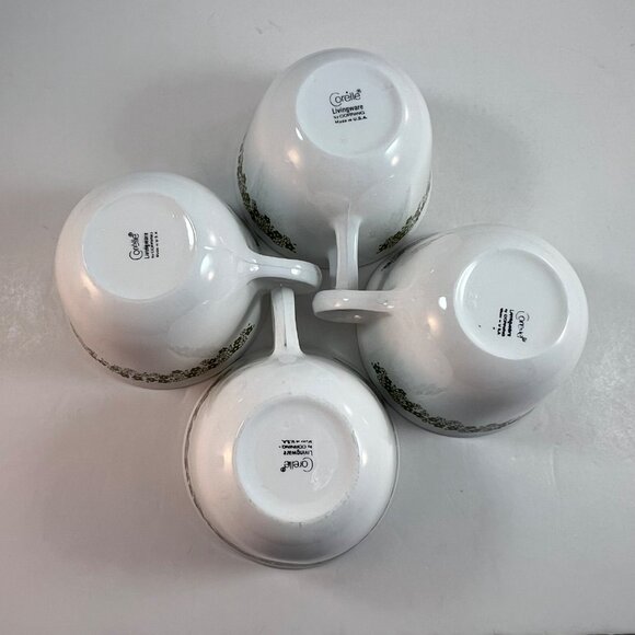 Corelle Spring Blossom Cups Mugs Crazy Daisy Lot of 4 Corning USA C Handle - Picture 9 of 12